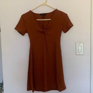 Burnt orange fall dress